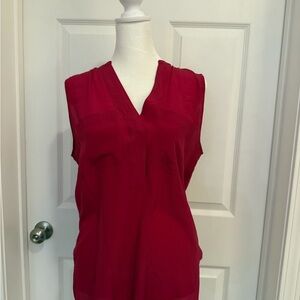 Banana Republic Vibrant Red Sleeveless Blouse